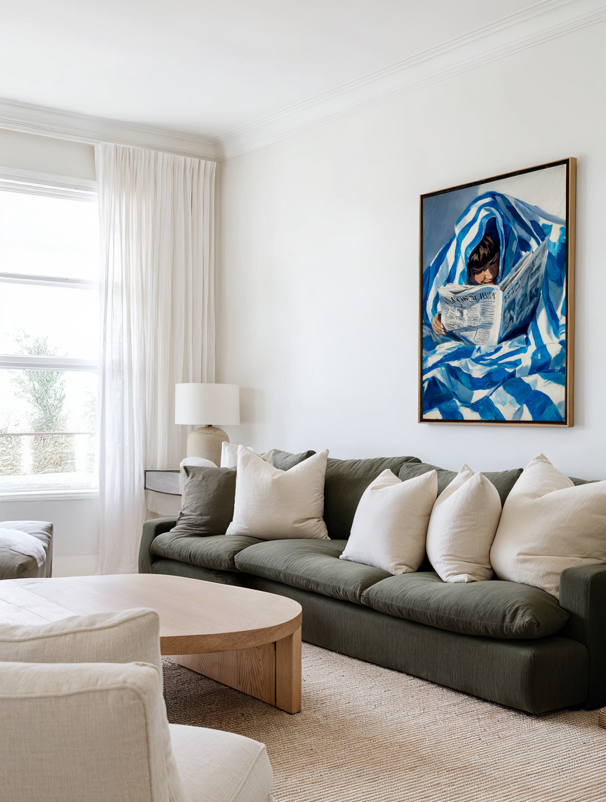 Morning News | Framed Canvas Art Print from Olive et Oriel where you can shop wallpaper and artworks online