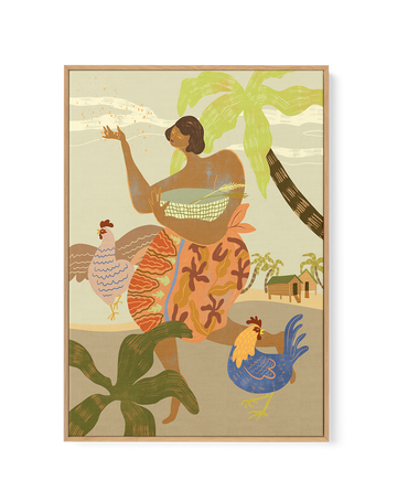 Morning Ritual by Arty Guava | Framed Canvas Art Print from Olive et Oriel where you can shop wallpaper and artworks online