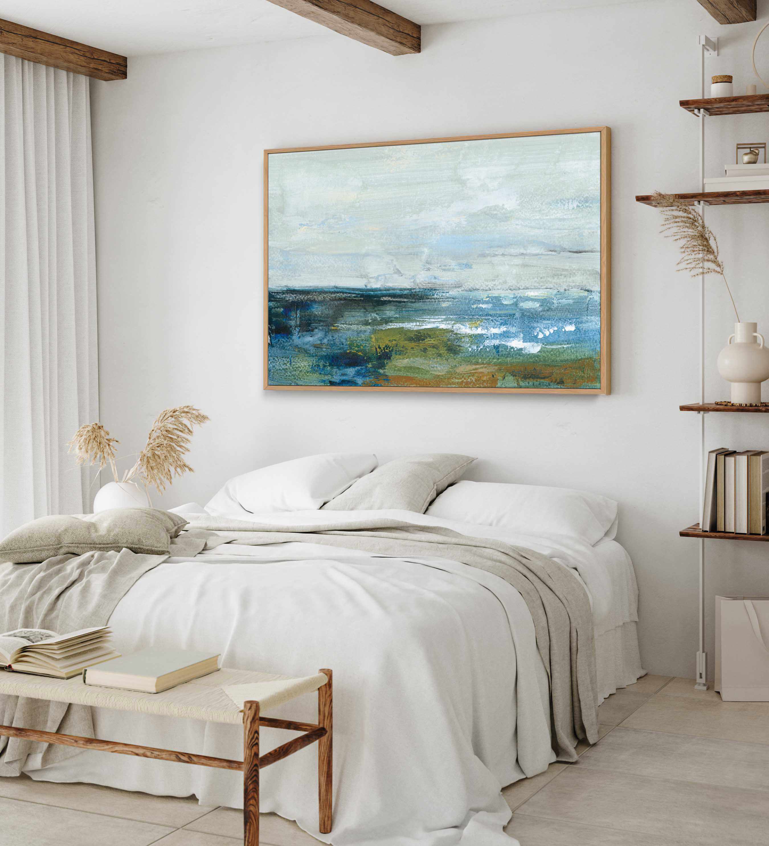 Morning Seascape | Framed Canvas Art Print