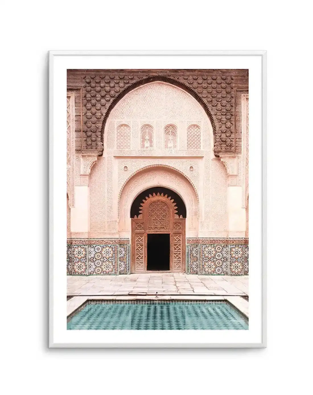 Morning Walk | Marrakech Art Print-Shop Australian Art Prints Online with Olive et Oriel - Our collection of Moroccan art prints offer unique wall art including moroccan arches and pink morocco doors of marrakech - this collection will add soft feminine colour to your walls and some may say bohemian style. These traditional morocco landscape photography includes desert scenes of palm trees and camel art prints - there is art on canvas and extra large wall art with fast, free shipping across Aust