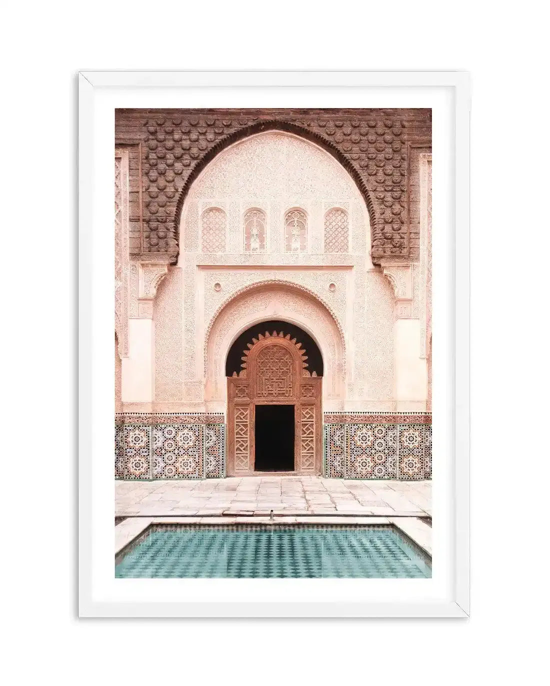Morning Walk | Marrakech Art Print-Shop Australian Art Prints Online with Olive et Oriel - Our collection of Moroccan art prints offer unique wall art including moroccan arches and pink morocco doors of marrakech - this collection will add soft feminine colour to your walls and some may say bohemian style. These traditional morocco landscape photography includes desert scenes of palm trees and camel art prints - there is art on canvas and extra large wall art with fast, free shipping across Aust