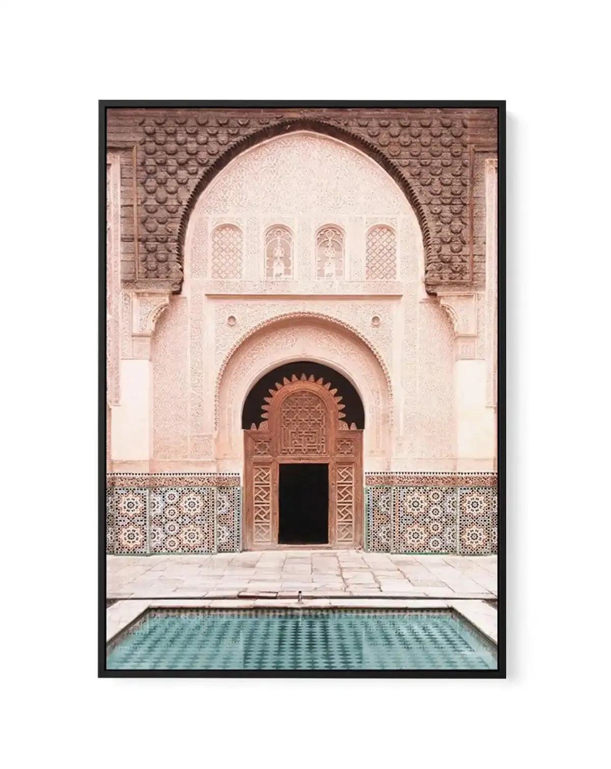 Morning Walk | Marrakech | Framed Canvas-Shop Australian Art Prints Online with Olive et Oriel - Our collection of Moroccan art prints offer unique wall art including moroccan arches and pink morocco doors of marrakech - this collection will add soft feminine colour to your walls and some may say bohemian style. These traditional morocco landscape photography includes desert scenes of palm trees and camel art prints - there is art on canvas and extra large wall art with fast, free shipping acros