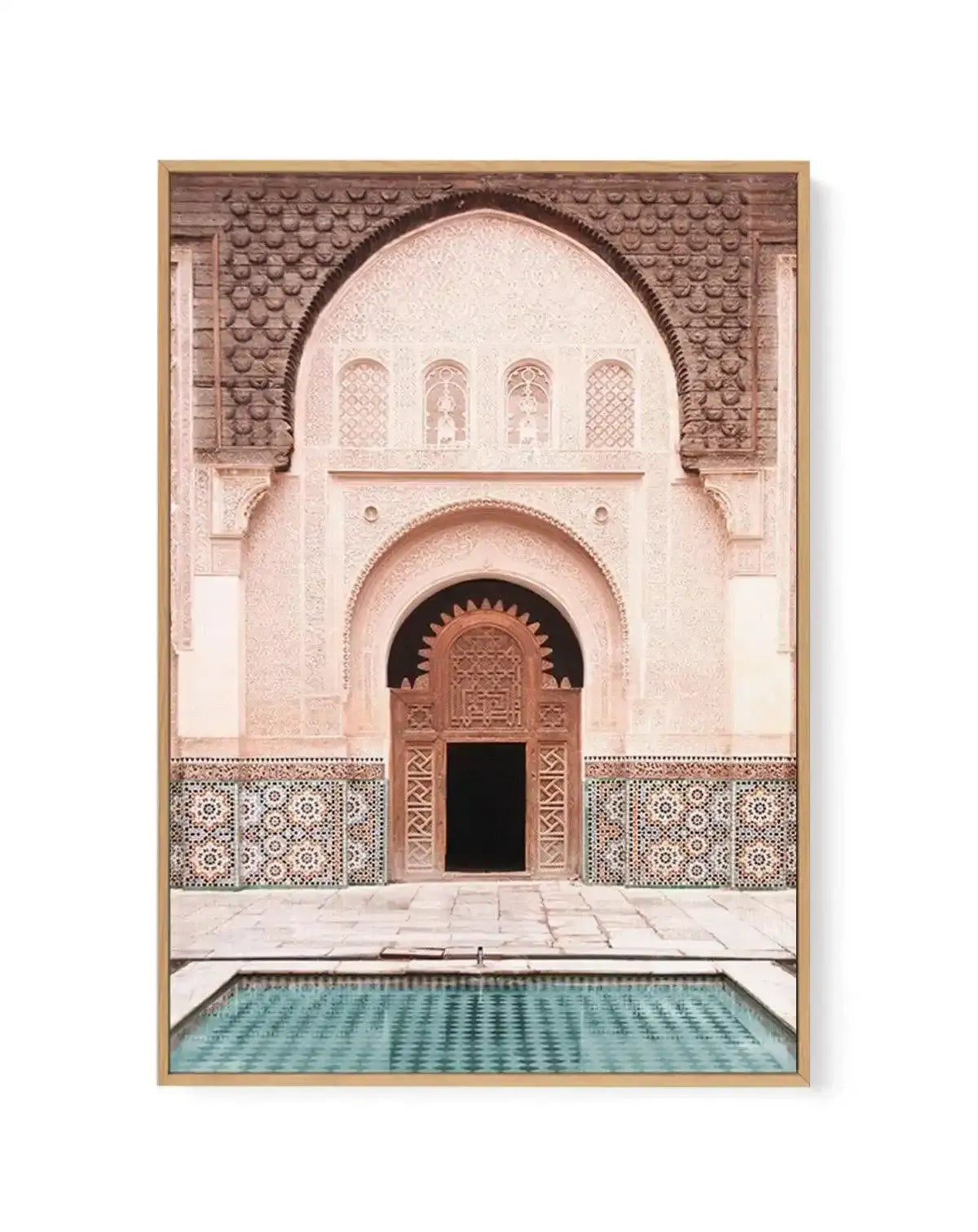 Morning Walk | Marrakech | Framed Canvas-Shop Australian Art Prints Online with Olive et Oriel - Our collection of Moroccan art prints offer unique wall art including moroccan arches and pink morocco doors of marrakech - this collection will add soft feminine colour to your walls and some may say bohemian style. These traditional morocco landscape photography includes desert scenes of palm trees and camel art prints - there is art on canvas and extra large wall art with fast, free shipping acros