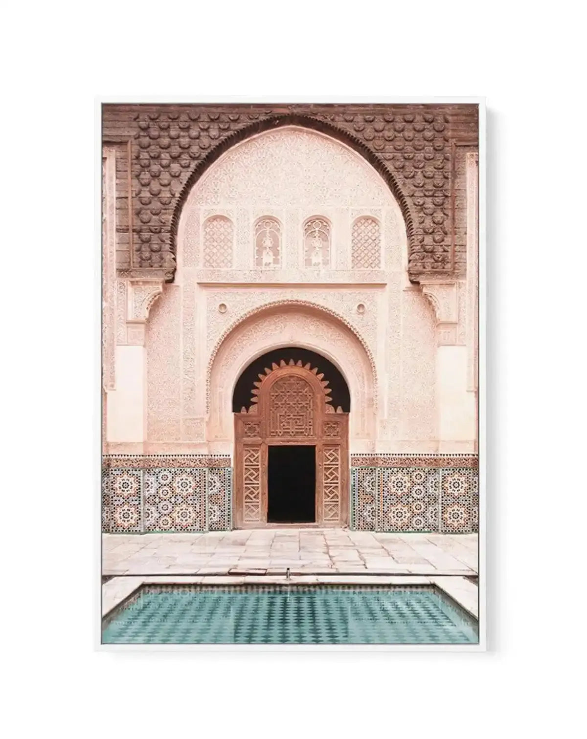 Morning Walk | Marrakech | Framed Canvas-Shop Australian Art Prints Online with Olive et Oriel - Our collection of Moroccan art prints offer unique wall art including moroccan arches and pink morocco doors of marrakech - this collection will add soft feminine colour to your walls and some may say bohemian style. These traditional morocco landscape photography includes desert scenes of palm trees and camel art prints - there is art on canvas and extra large wall art with fast, free shipping acros