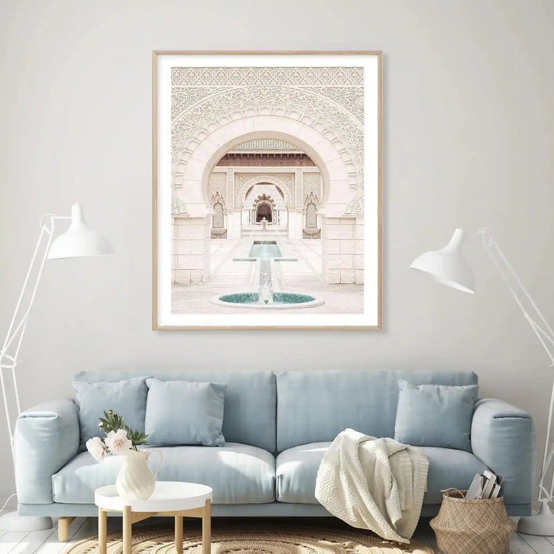 Morning Walk | Morocco Art Print-Shop Australian Art Prints Online with Olive et Oriel - Our collection of Moroccan art prints offer unique wall art including moroccan arches and pink morocco doors of marrakech - this collection will add soft feminine colour to your walls and some may say bohemian style. These traditional morocco landscape photography includes desert scenes of palm trees and camel art prints - there is art on canvas and extra large wall art with fast, free shipping across Austra