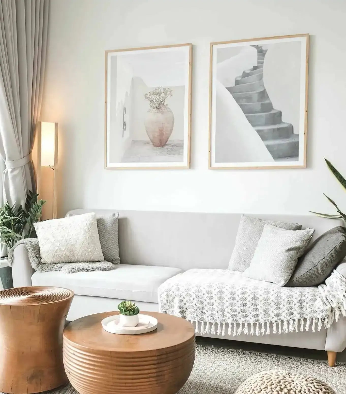 Morning Walk | Santorini Art Print-Shop Greece Wall Art Prints Online with Olive et Oriel - Our collection of Greek Islands art prints offer unique wall art including blue domes of Santorini in Oia, mediterranean sea prints and incredible posters from Milos and other Greece landscape photography - this collection will add mediterranean blue to your home, perfect for updating the walls in coastal, beach house style. There is Greece art on canvas and extra large wall art with fast, free shipping a