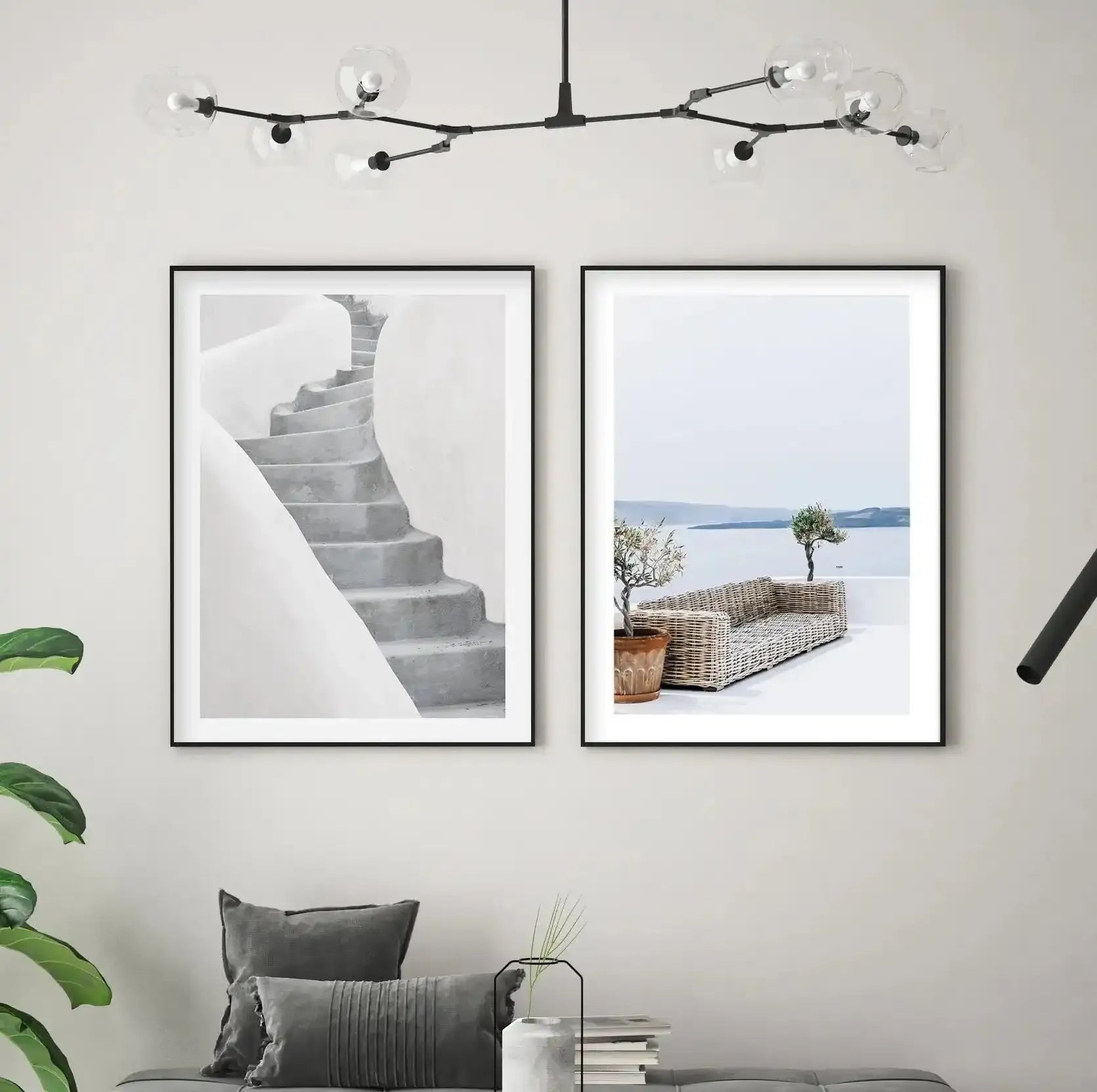 Morning Walk | Santorini Art Print-Shop Greece Wall Art Prints Online with Olive et Oriel - Our collection of Greek Islands art prints offer unique wall art including blue domes of Santorini in Oia, mediterranean sea prints and incredible posters from Milos and other Greece landscape photography - this collection will add mediterranean blue to your home, perfect for updating the walls in coastal, beach house style. There is Greece art on canvas and extra large wall art with fast, free shipping a