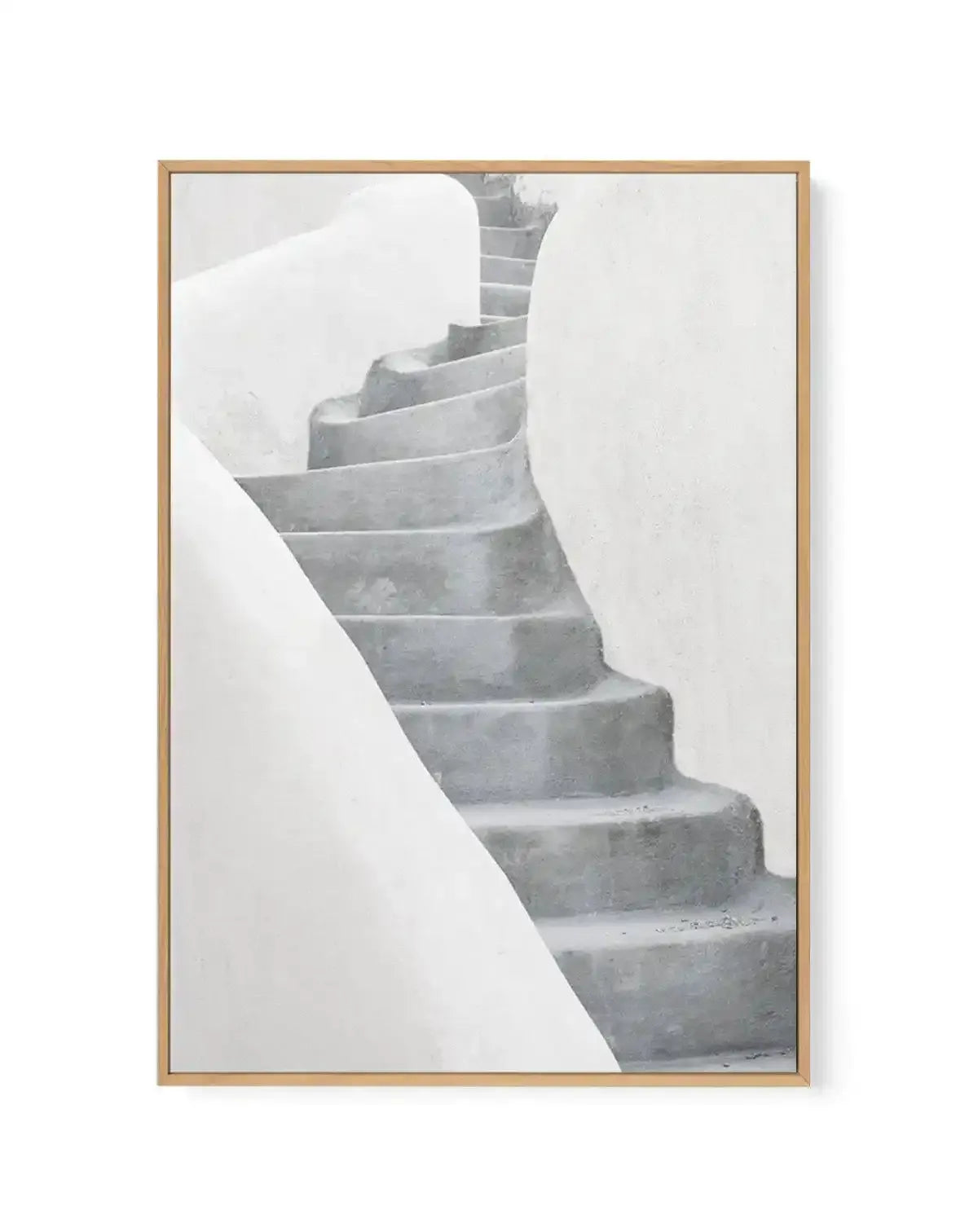 Morning Walk | Santorini | Framed Canvas-Shop Greece Wall Art Prints Online with Olive et Oriel - Our collection of Greek Islands art prints offer unique wall art including blue domes of Santorini in Oia, mediterranean sea prints and incredible posters from Milos and other Greece landscape photography - this collection will add mediterranean blue to your home, perfect for updating the walls in coastal, beach house style. There is Greece art on canvas and extra large wall art with fast, free ship