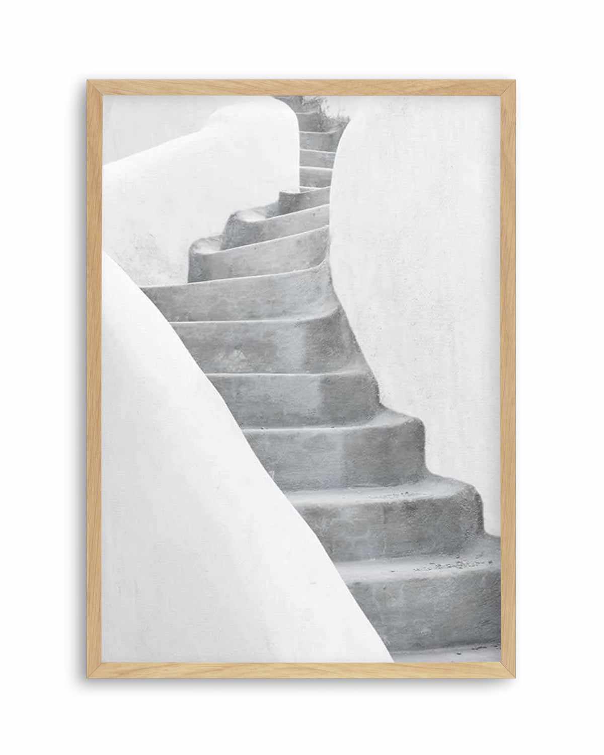 Morning Walk | Santorini Art Print