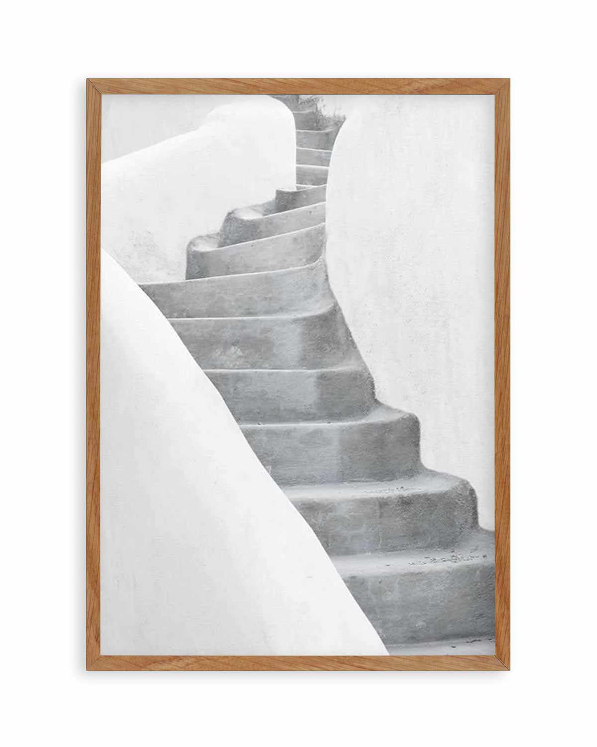 Morning Walk | Santorini Art Print