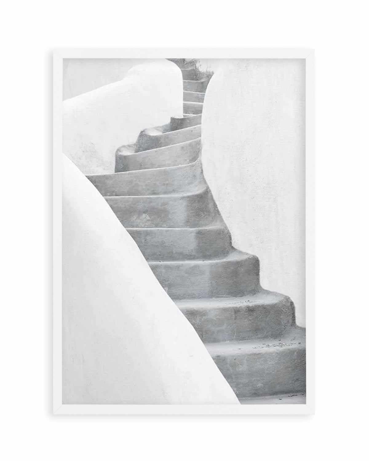 Morning Walk | Santorini Art Print