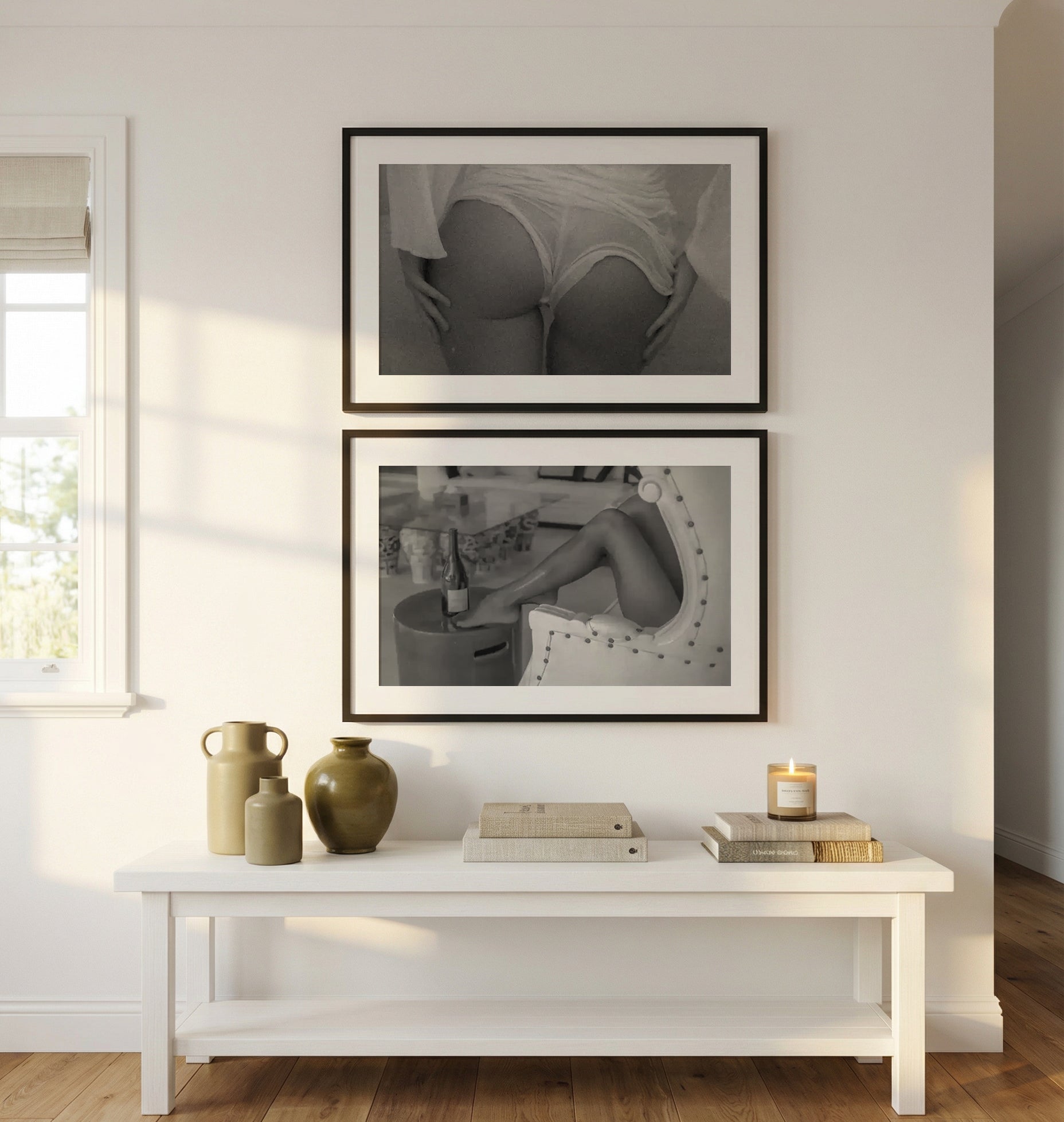 Morning Dip & Morning Ritual by Mario Stefanelli Art Print Set of 2 | Matching Wall Art