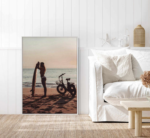 Morning Surf by Marina Brisset | Framed Canvas Art Print