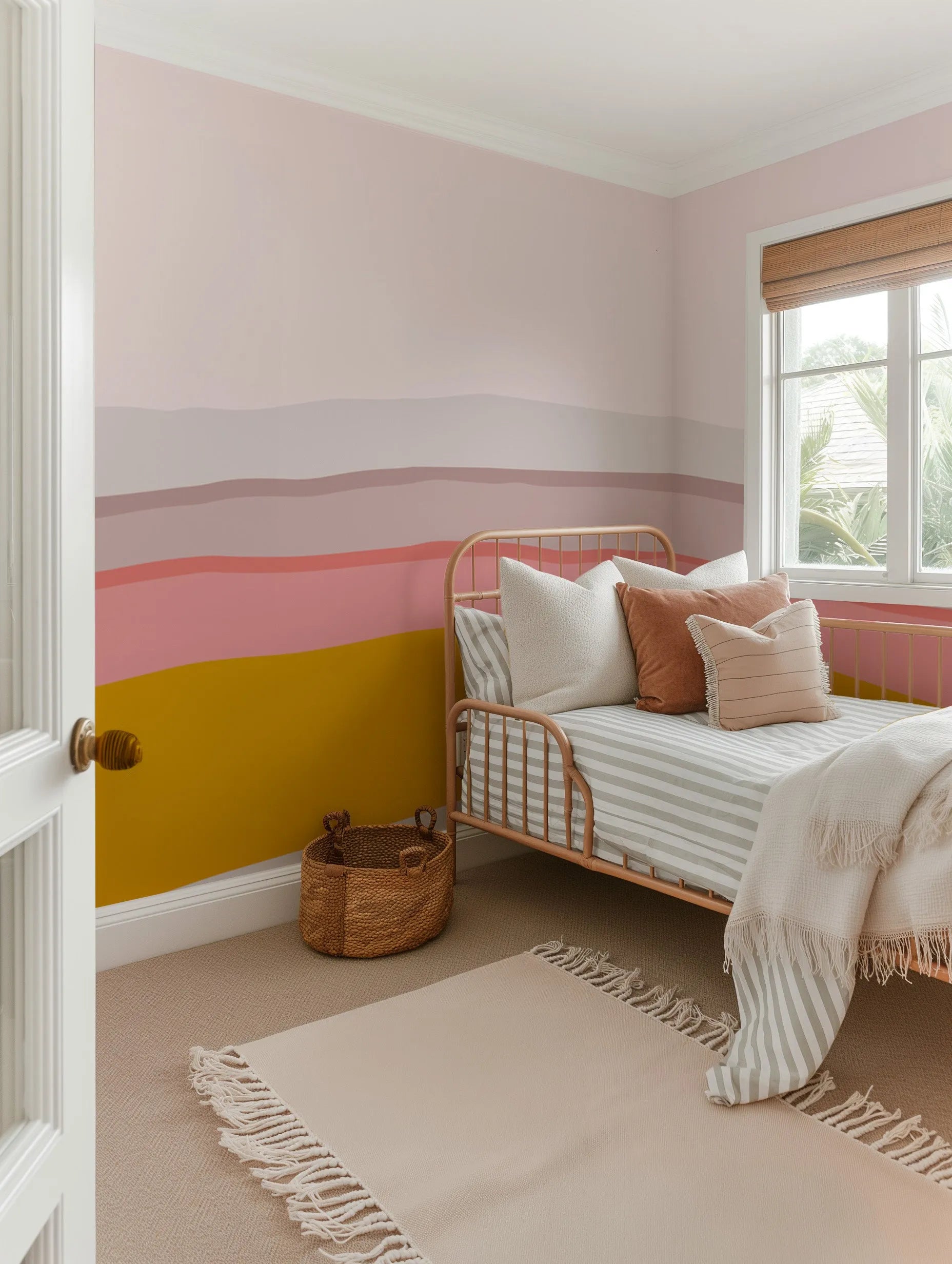 Morning Vibes Wallpaper Mural from Olive et Oriel where you can shop wallpaper and artworks online