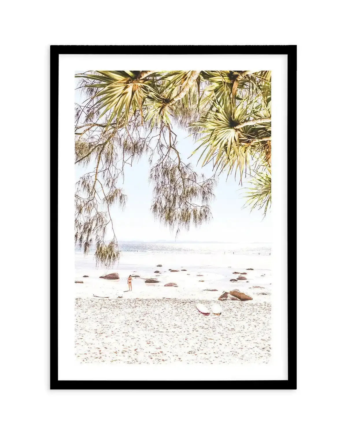Mornings at Wategos Art Print-PRINT-Olive et Oriel-Olive et Oriel-A4 | 8.3" x 11.7" | 21 x 29.7cm-Black-With White Border-Buy-Australian-Art-Prints-Online-with-Olive-et-Oriel-Your-Artwork-Specialists-Austrailia-Decorate-With-Coastal-Photo-Wall-Art-Prints-From-Our-Beach-House-Artwork-Collection-Fine-Poster-and-Framed-Artwork