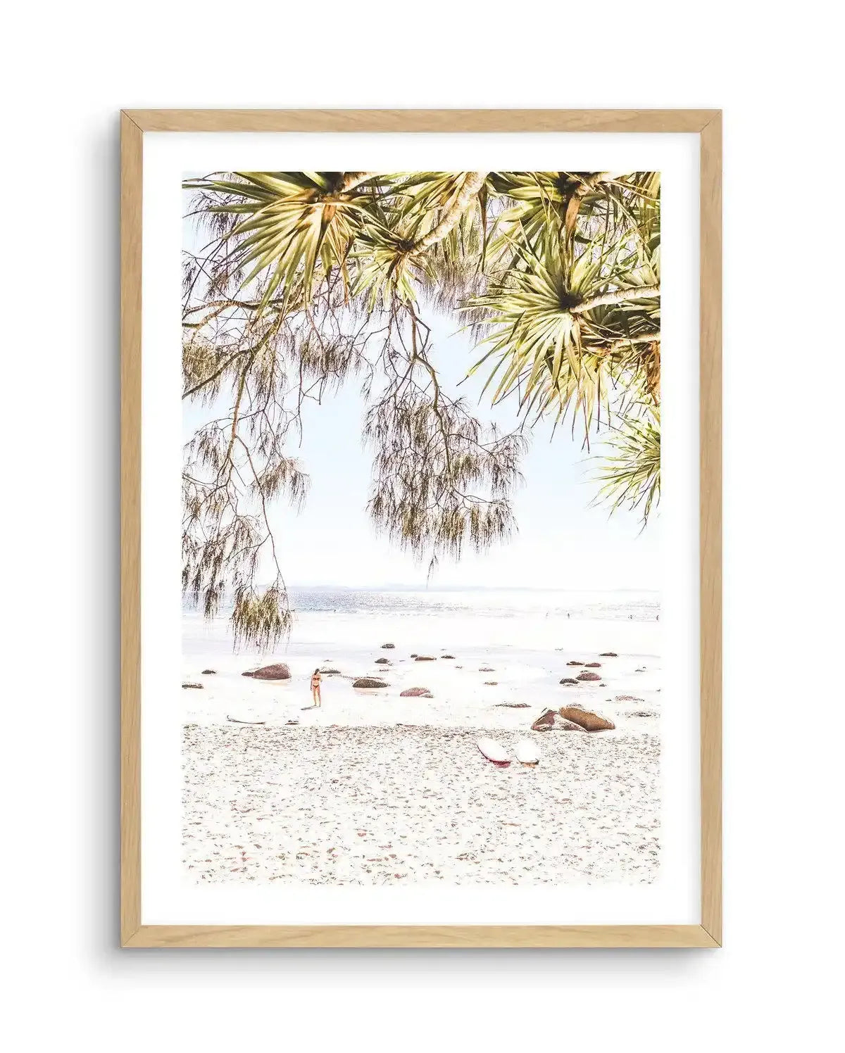 Mornings at Wategos Art Print-PRINT-Olive et Oriel-Olive et Oriel-A4 | 8.3" x 11.7" | 21 x 29.7cm-Oak-With White Border-Buy-Australian-Art-Prints-Online-with-Olive-et-Oriel-Your-Artwork-Specialists-Austrailia-Decorate-With-Coastal-Photo-Wall-Art-Prints-From-Our-Beach-House-Artwork-Collection-Fine-Poster-and-Framed-Artwork