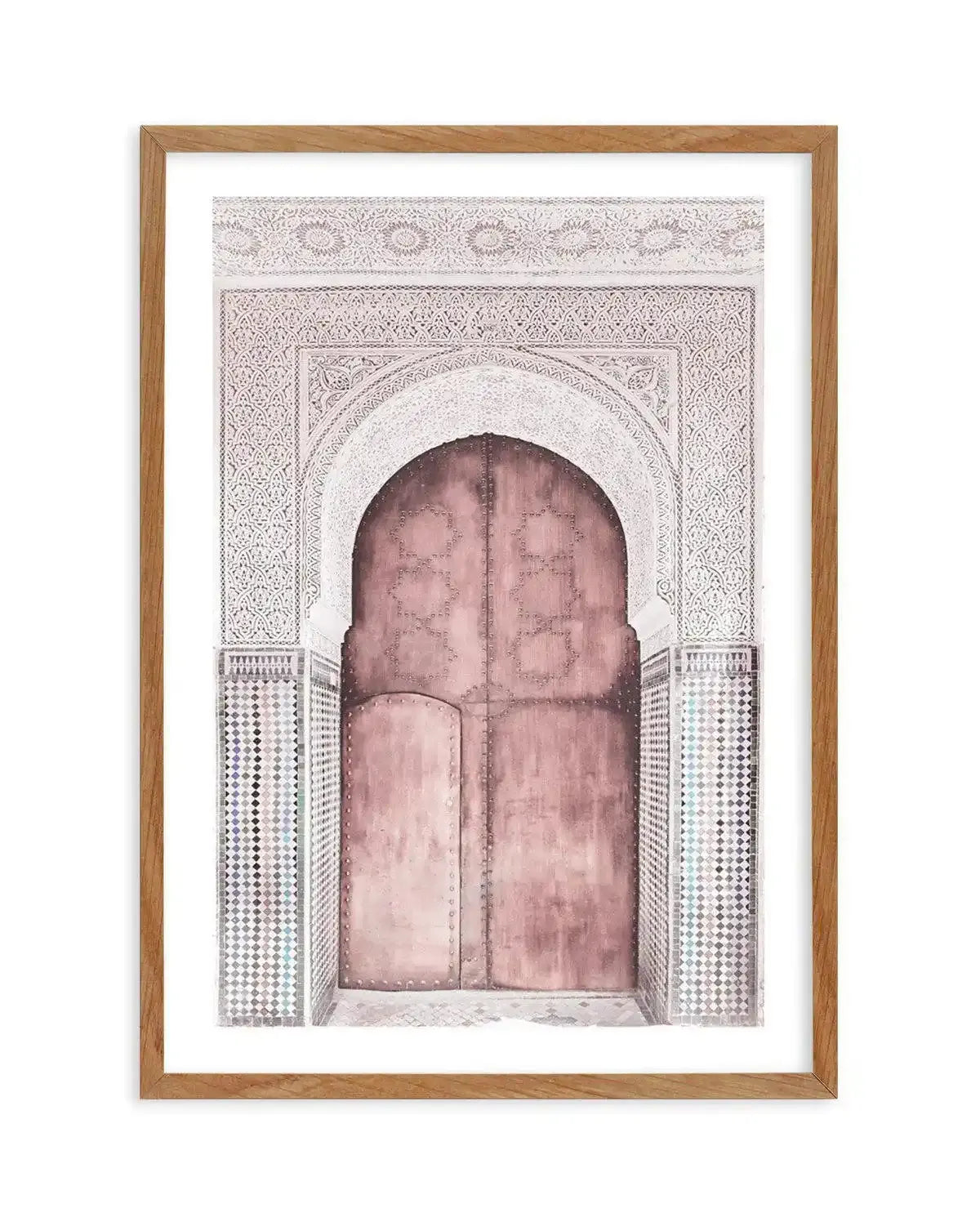 Moroccan Arch Art Print-Shop Australian Art Prints Online with Olive et Oriel - Our collection of Moroccan art prints offer unique wall art including moroccan arches and pink morocco doors of marrakech - this collection will add soft feminine colour to your walls and some may say bohemian style. These traditional morocco landscape photography includes desert scenes of palm trees and camel art prints - there is art on canvas and extra large wall art with fast, free shipping across Australia. Upda