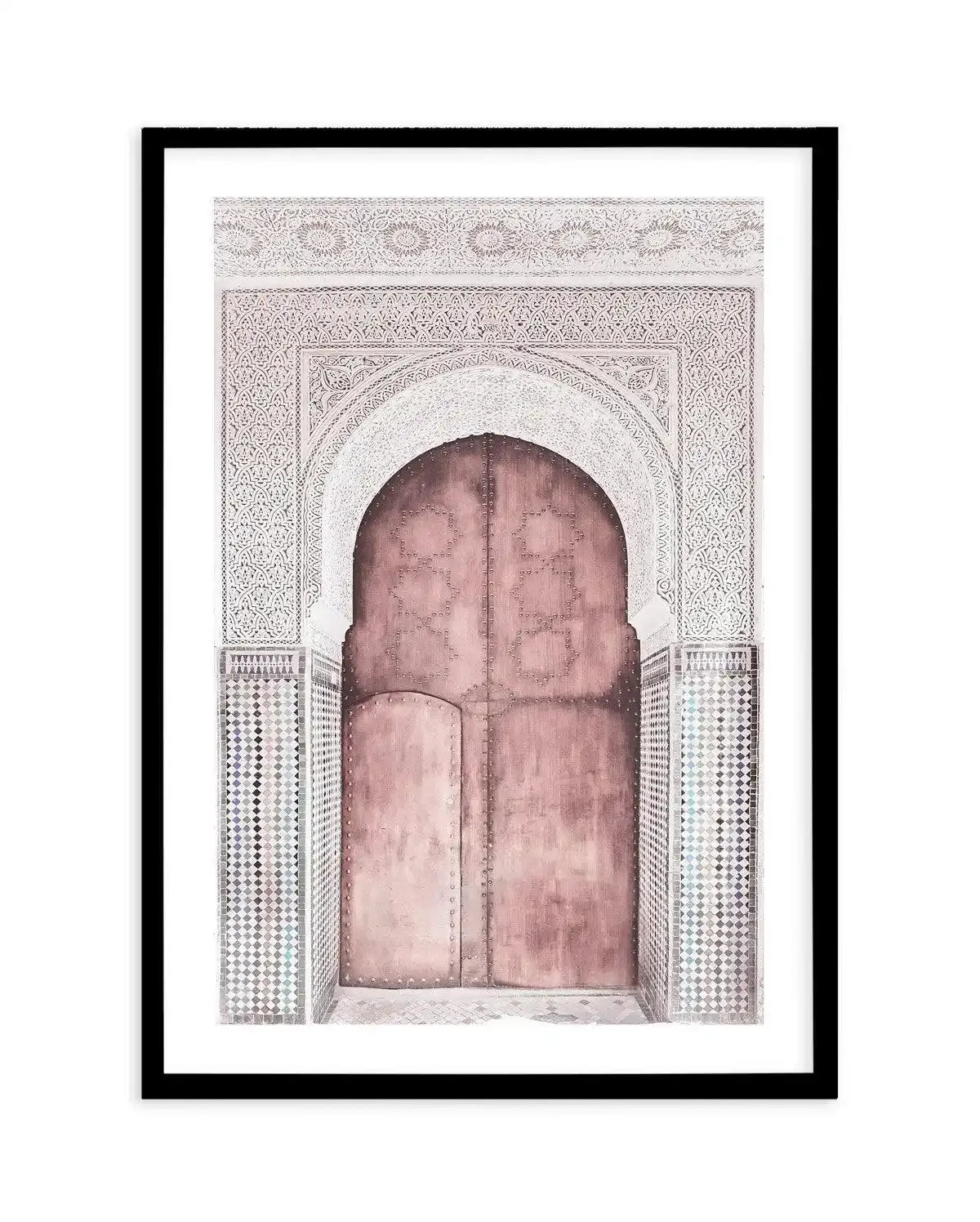 Moroccan Arch Art Print-Shop Australian Art Prints Online with Olive et Oriel - Our collection of Moroccan art prints offer unique wall art including moroccan arches and pink morocco doors of marrakech - this collection will add soft feminine colour to your walls and some may say bohemian style. These traditional morocco landscape photography includes desert scenes of palm trees and camel art prints - there is art on canvas and extra large wall art with fast, free shipping across Australia. Upda