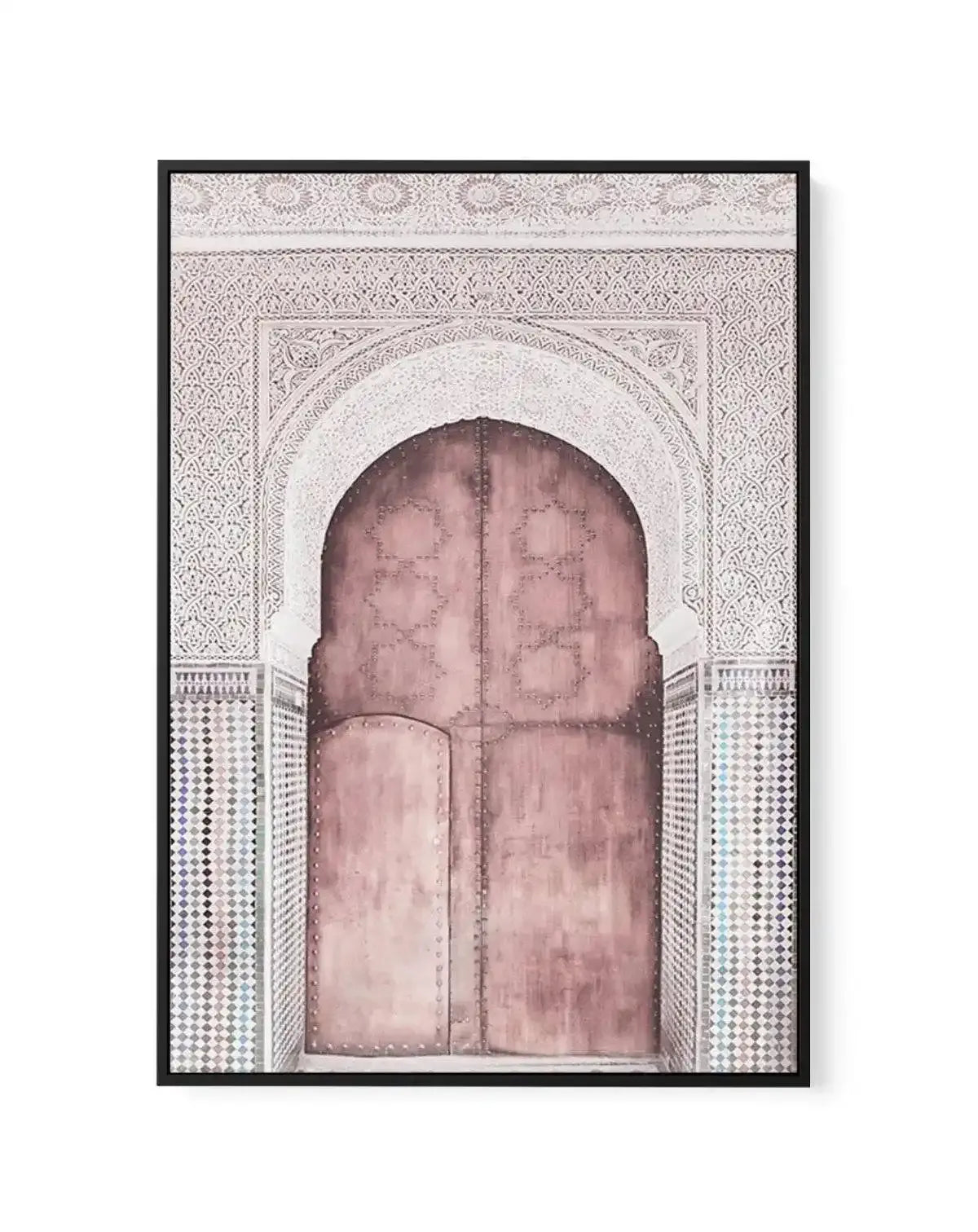 Moroccan Arch | Framed Canvas-Shop Australian Art Prints Online with Olive et Oriel - Our collection of Moroccan art prints offer unique wall art including moroccan arches and pink morocco doors of marrakech - this collection will add soft feminine colour to your walls and some may say bohemian style. These traditional morocco landscape photography includes desert scenes of palm trees and camel art prints - there is art on canvas and extra large wall art with fast, free shipping across Australia