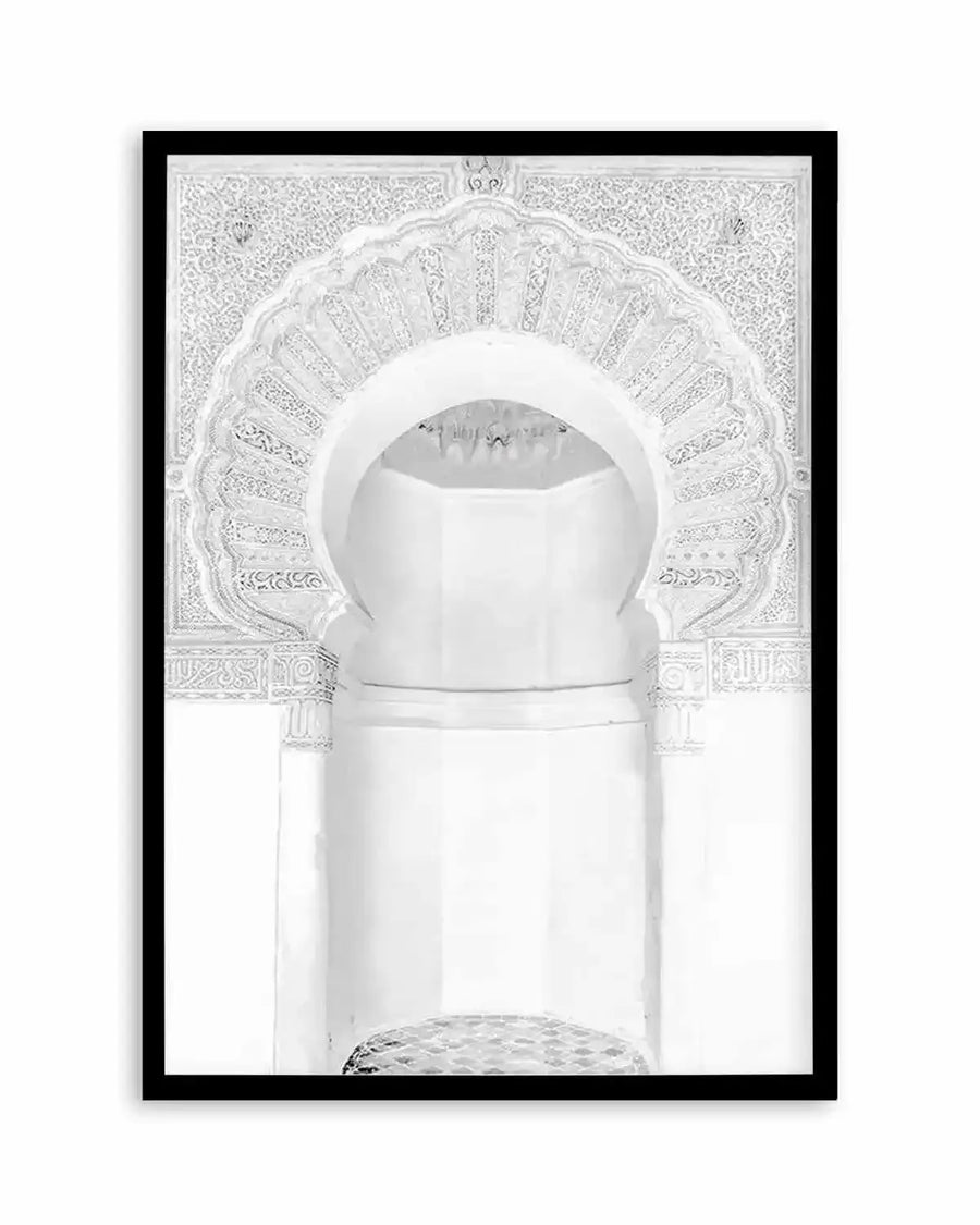 Moroccan Arch | White Art Print from Olive et Oriel where you can shop wallpaper and artworks online