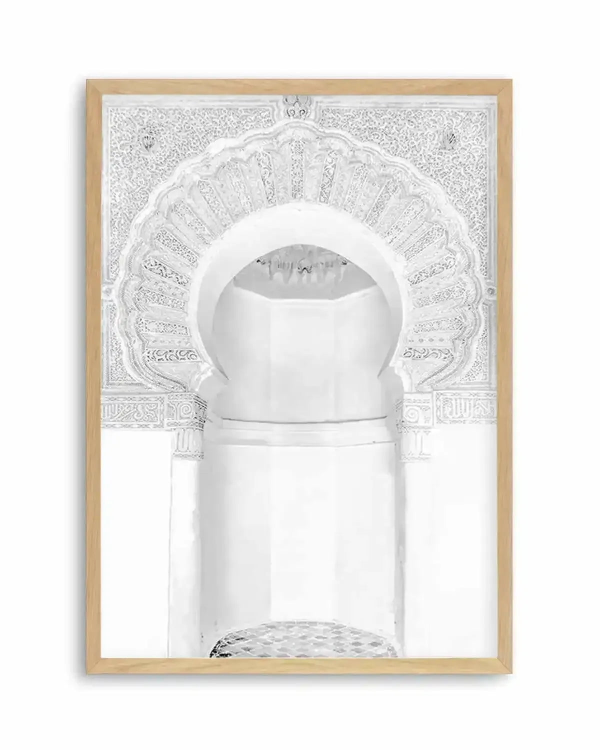 Moroccan Arch | White Art Print from Olive et Oriel where you can shop wallpaper and artworks online