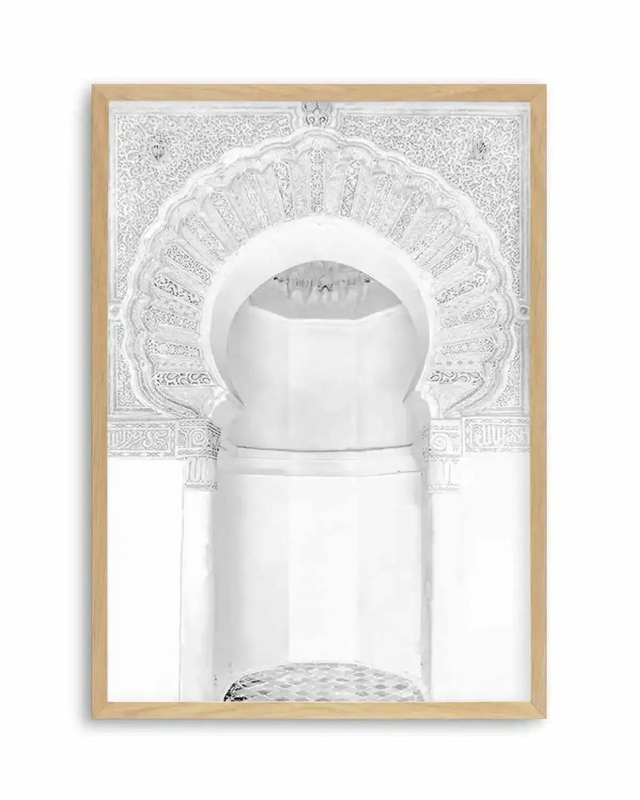 Moroccan Arch | White Art Print from Olive et Oriel where you can shop wallpaper and artworks online