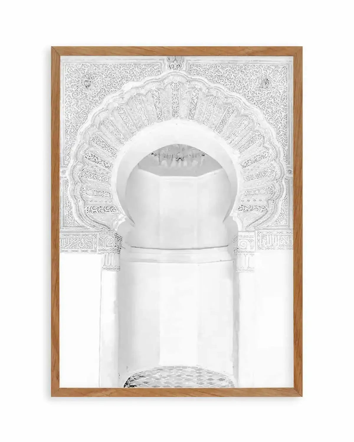 Moroccan Arch | White Art Print from Olive et Oriel where you can shop wallpaper and artworks online