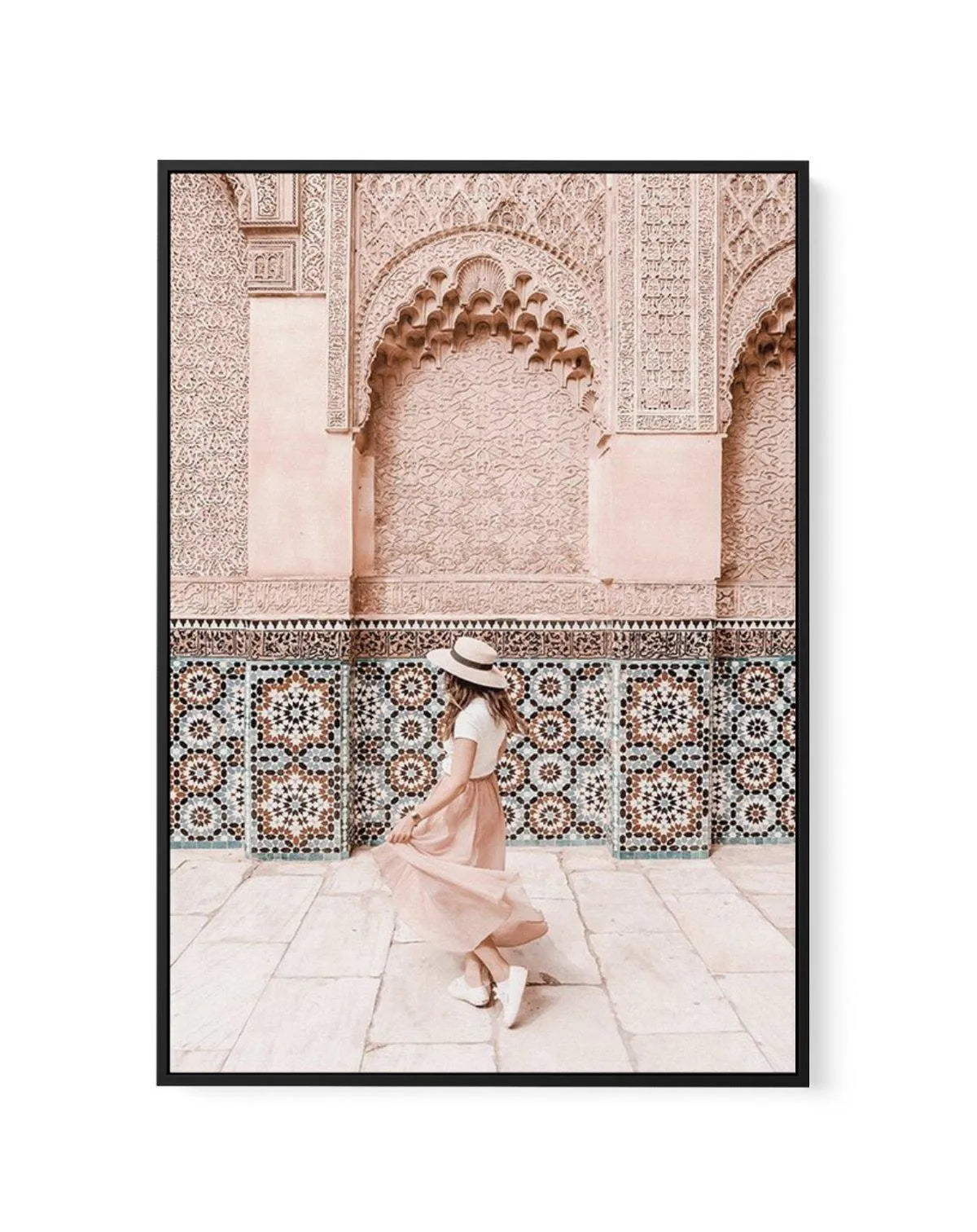 Moroccan Days | Framed Canvas-Shop Australian Art Prints Online with Olive et Oriel - Our collection of Moroccan art prints offer unique wall art including moroccan arches and pink morocco doors of marrakech - this collection will add soft feminine colour to your walls and some may say bohemian style. These traditional morocco landscape photography includes desert scenes of palm trees and camel art prints - there is art on canvas and extra large wall art with fast, free shipping across Australia