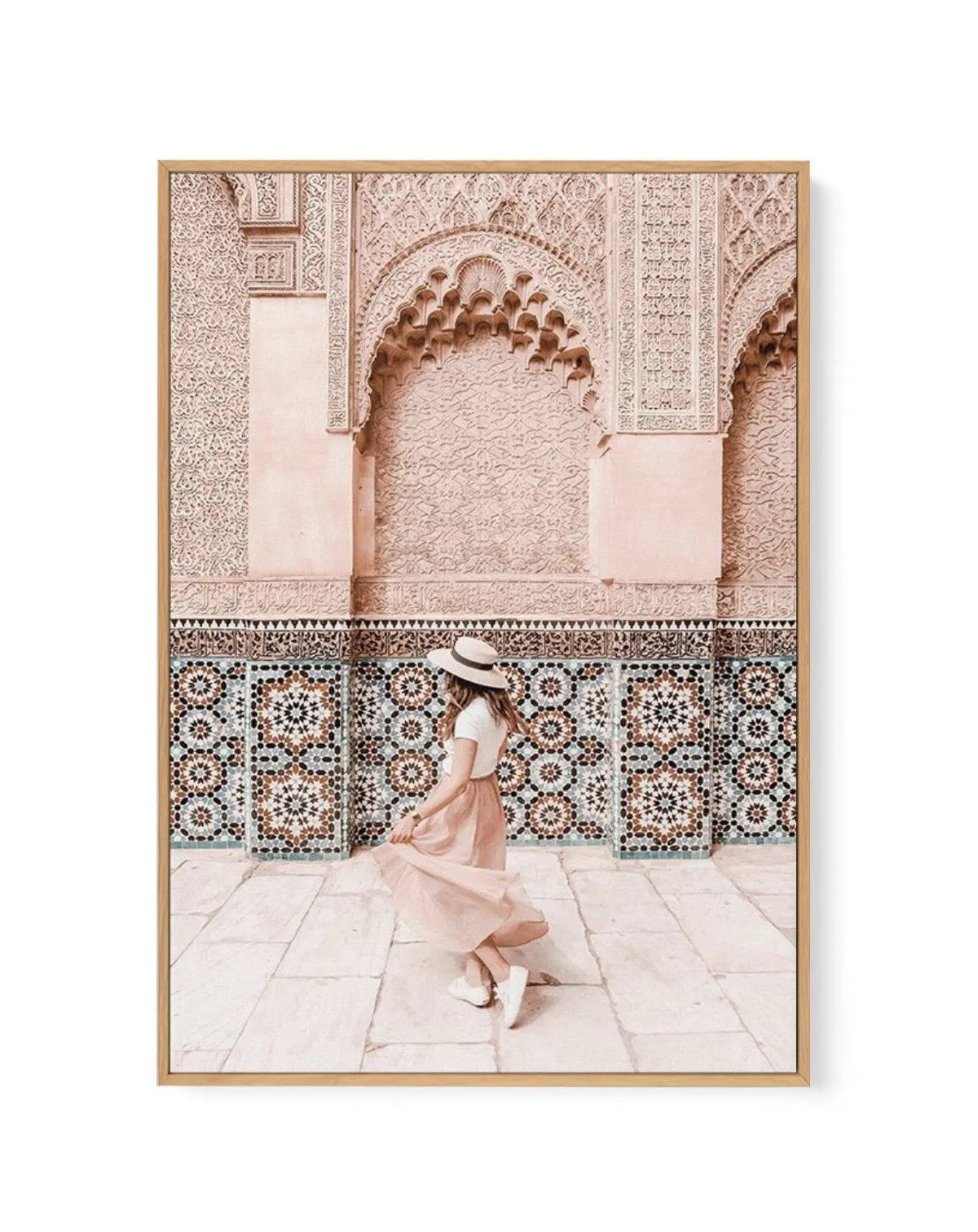 Moroccan Days | Framed Canvas-Shop Australian Art Prints Online with Olive et Oriel - Our collection of Moroccan art prints offer unique wall art including moroccan arches and pink morocco doors of marrakech - this collection will add soft feminine colour to your walls and some may say bohemian style. These traditional morocco landscape photography includes desert scenes of palm trees and camel art prints - there is art on canvas and extra large wall art with fast, free shipping across Australia