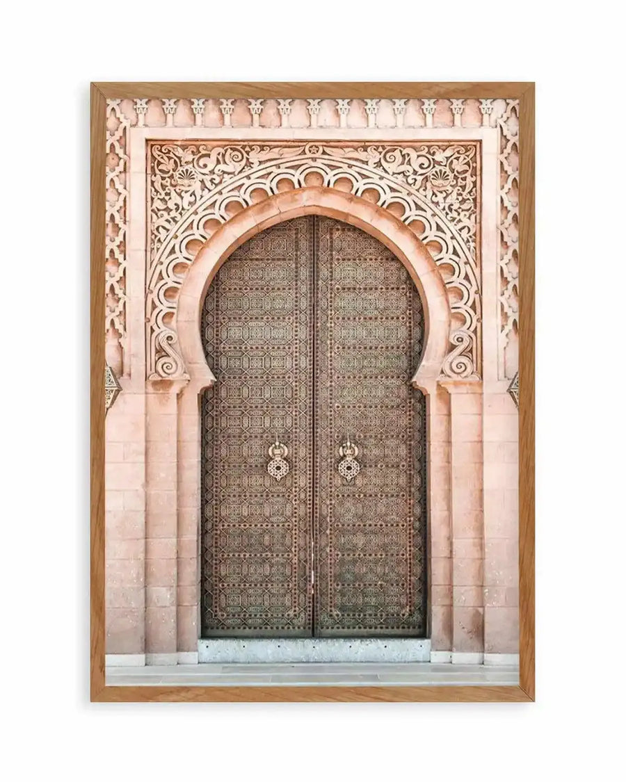 Moroccan Door | Blush Art Print from Olive et Oriel where you can shop wallpaper and artworks online
