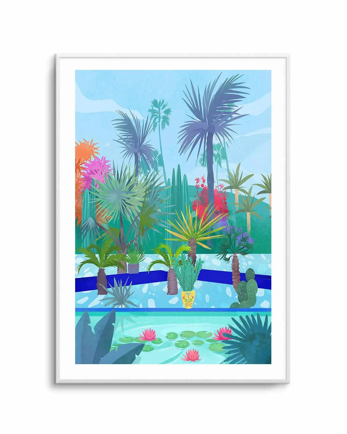 Moroccan Garden by Petra Lizde Art Print from Olive et Oriel where you can shop wallpaper and artworks online