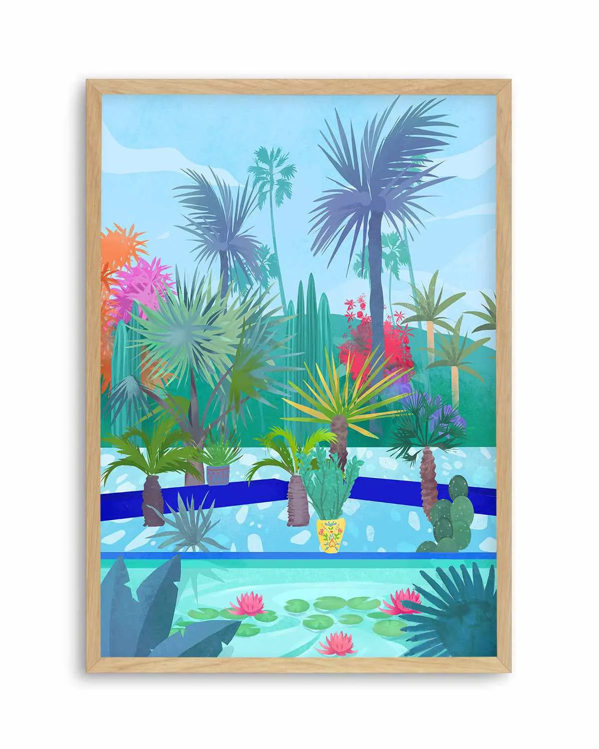 Moroccan Garden by Petra Lizde Art Print from Olive et Oriel where you can shop wallpaper and artworks online