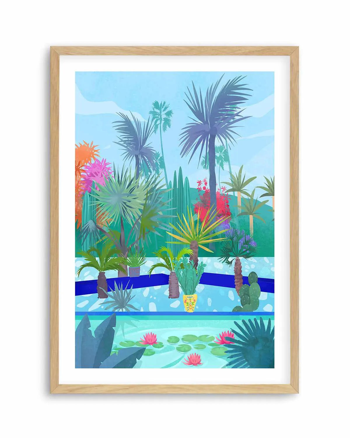 Moroccan Garden by Petra Lizde Art Print from Olive et Oriel where you can shop wallpaper and artworks online