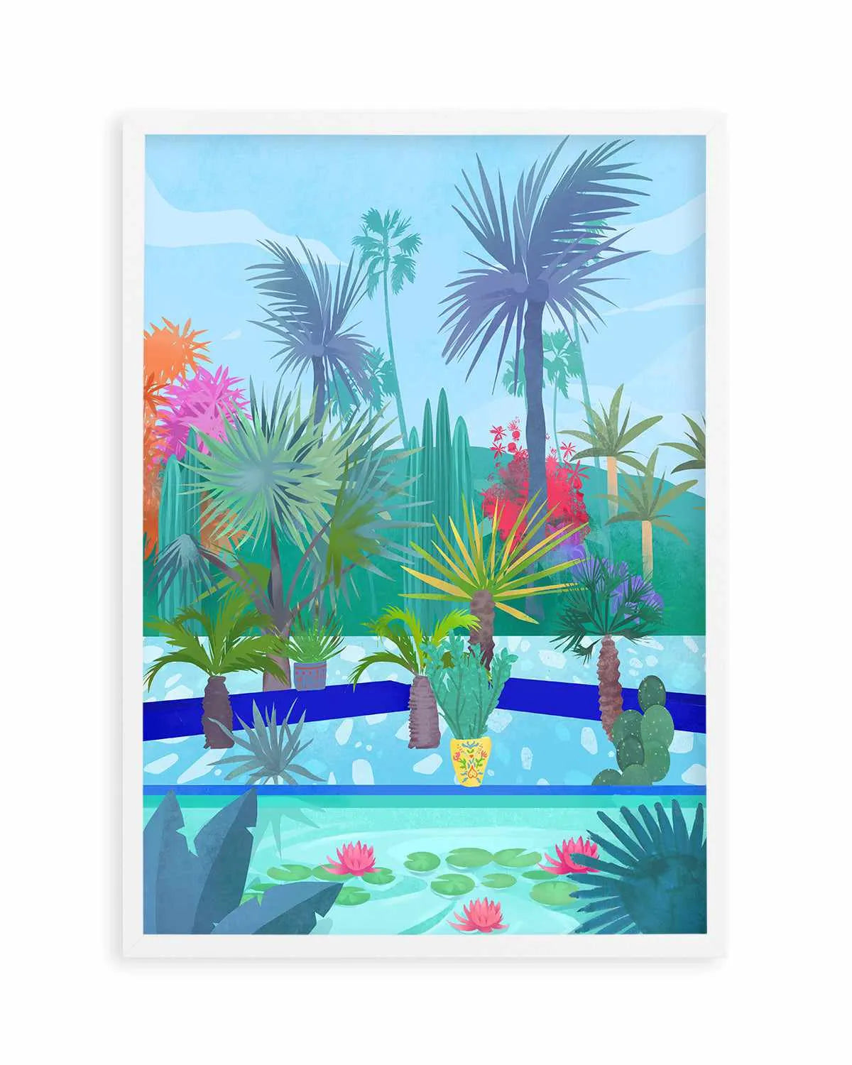 Moroccan Garden by Petra Lizde Art Print from Olive et Oriel where you can shop wallpaper and artworks online