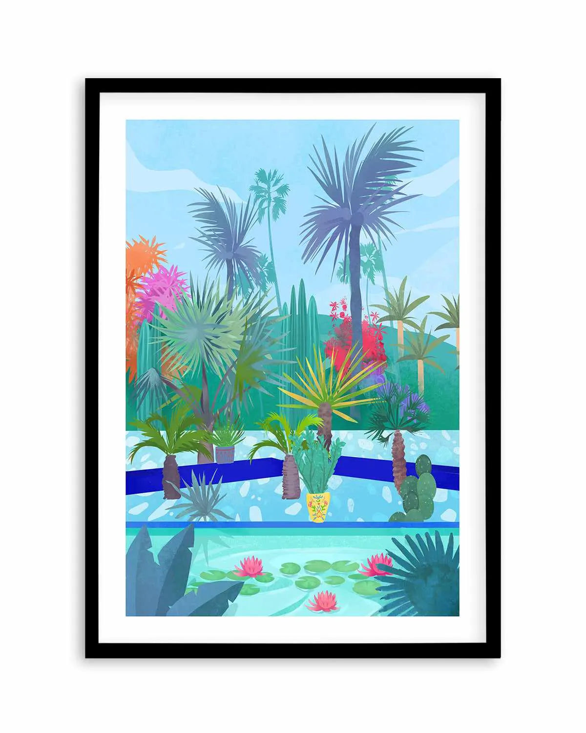 Moroccan Garden by Petra Lizde Art Print from Olive et Oriel where you can shop wallpaper and artworks online