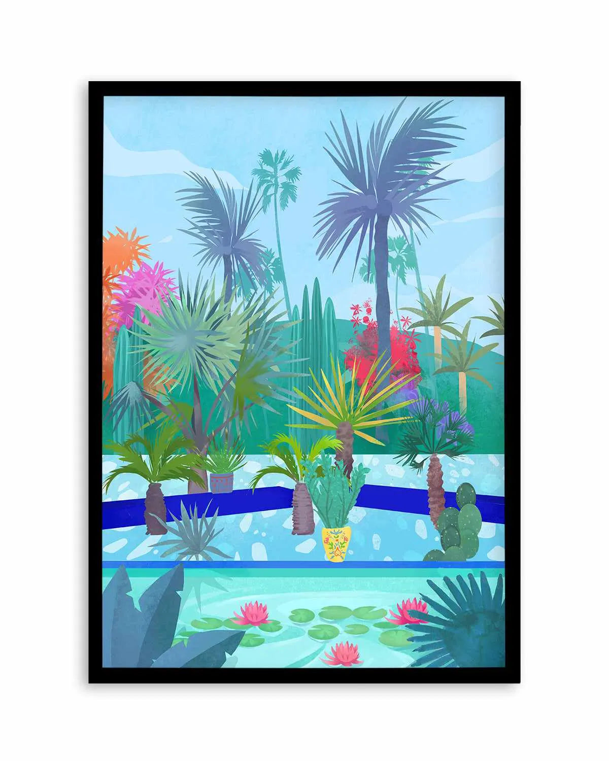 Moroccan Garden by Petra Lizde Art Print from Olive et Oriel where you can shop wallpaper and artworks online