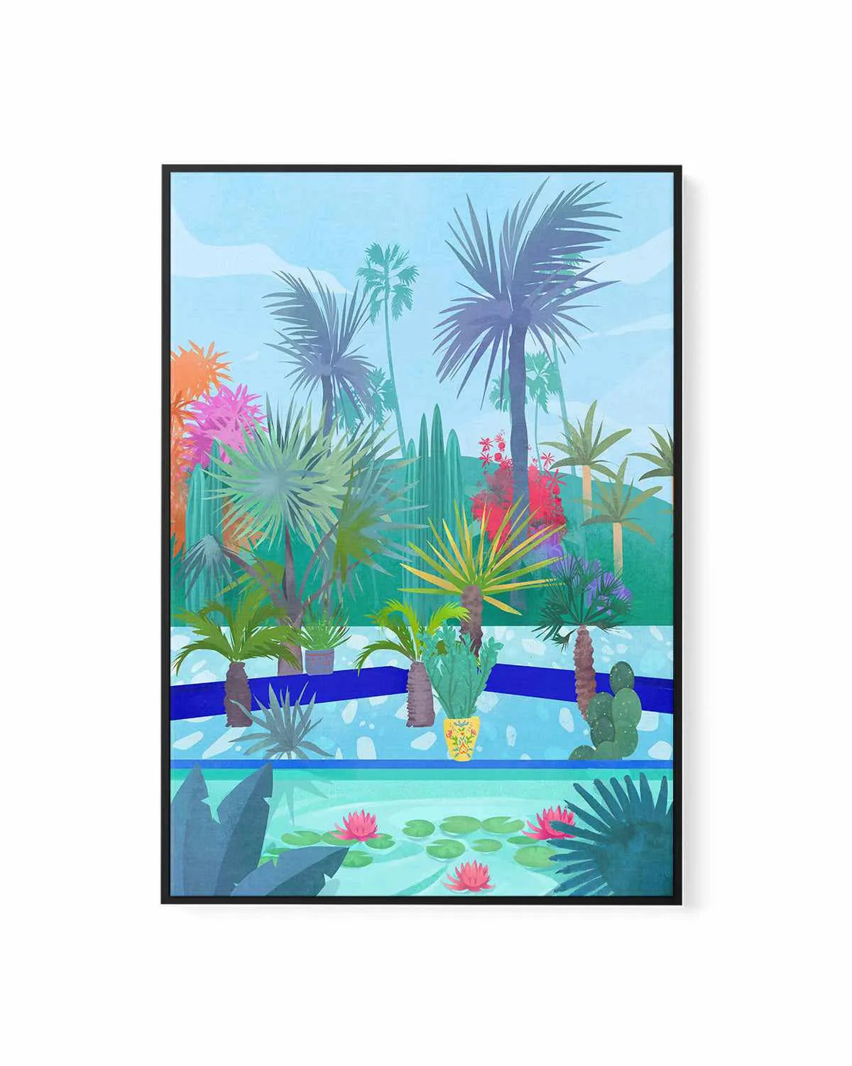 Moroccan Garden by Petra Lizde | Framed Canvas Art Print from Olive et Oriel where you can shop wallpaper and artworks online