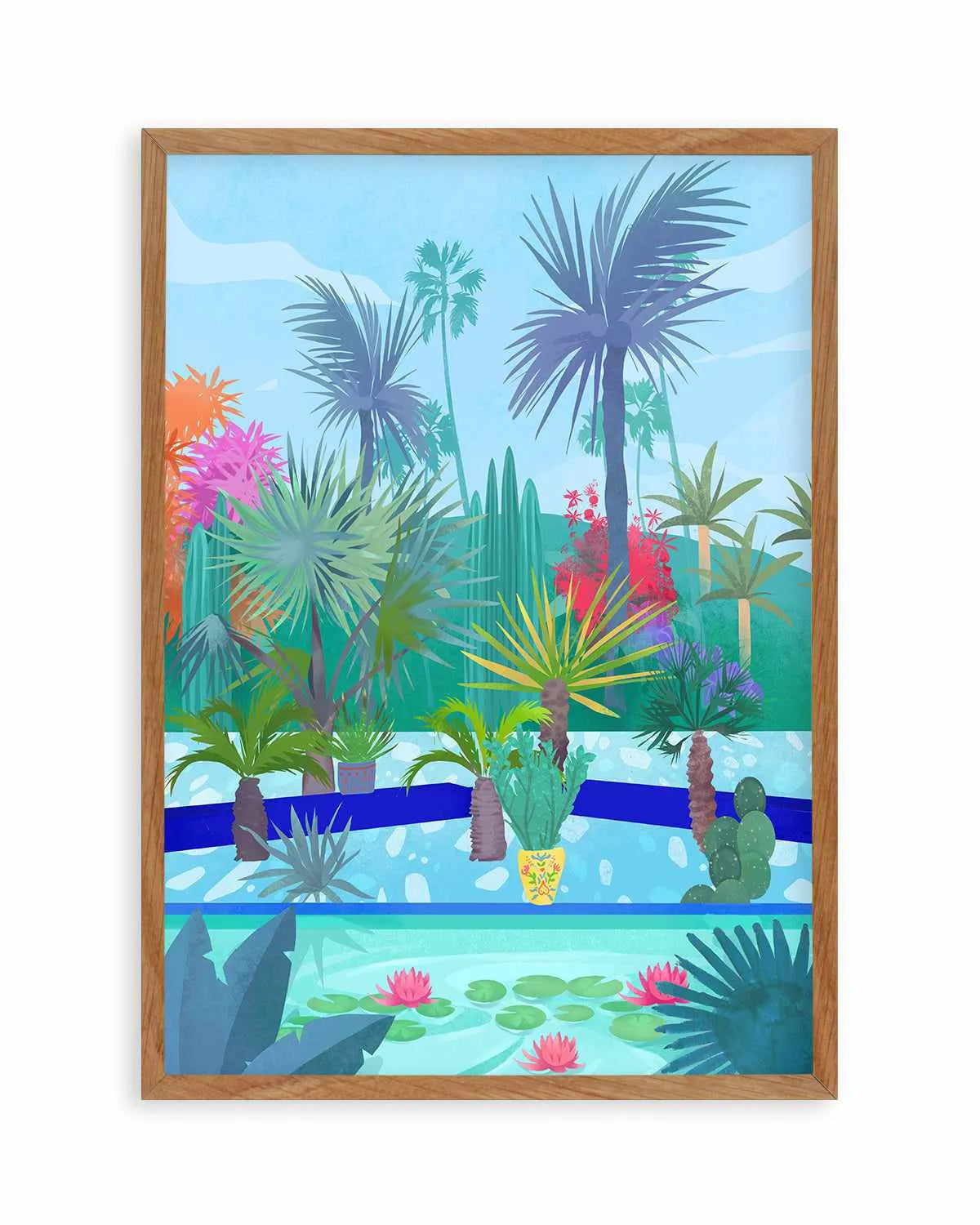 Moroccan Garden by Petra Lizde Art Print from Olive et Oriel where you can shop wallpaper and artworks online