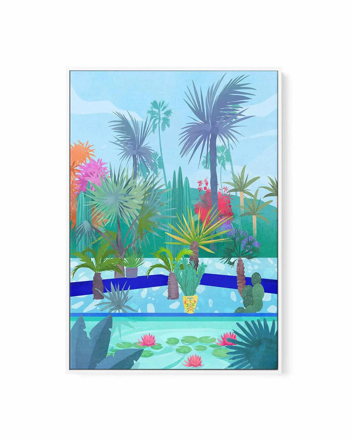 Moroccan Garden by Petra Lizde | Framed Canvas Art Print from Olive et Oriel where you can shop wallpaper and artworks online
