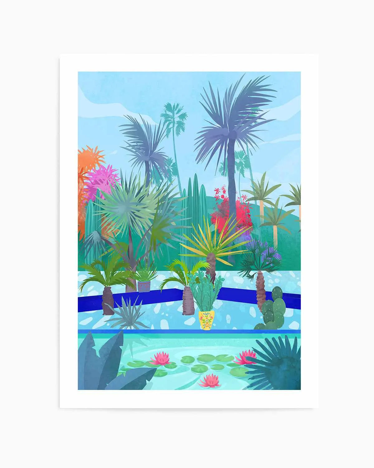 Moroccan Garden by Petra Lizde Art Print from Olive et Oriel where you can shop wallpaper and artworks online