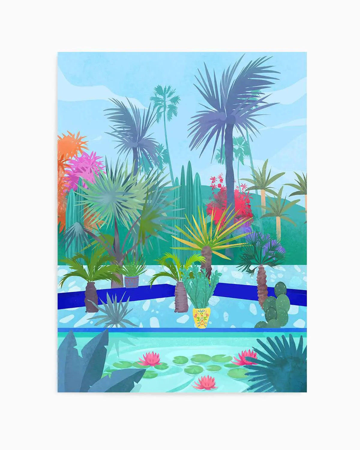 Moroccan Garden by Petra Lizde Art Print from Olive et Oriel where you can shop wallpaper and artworks online