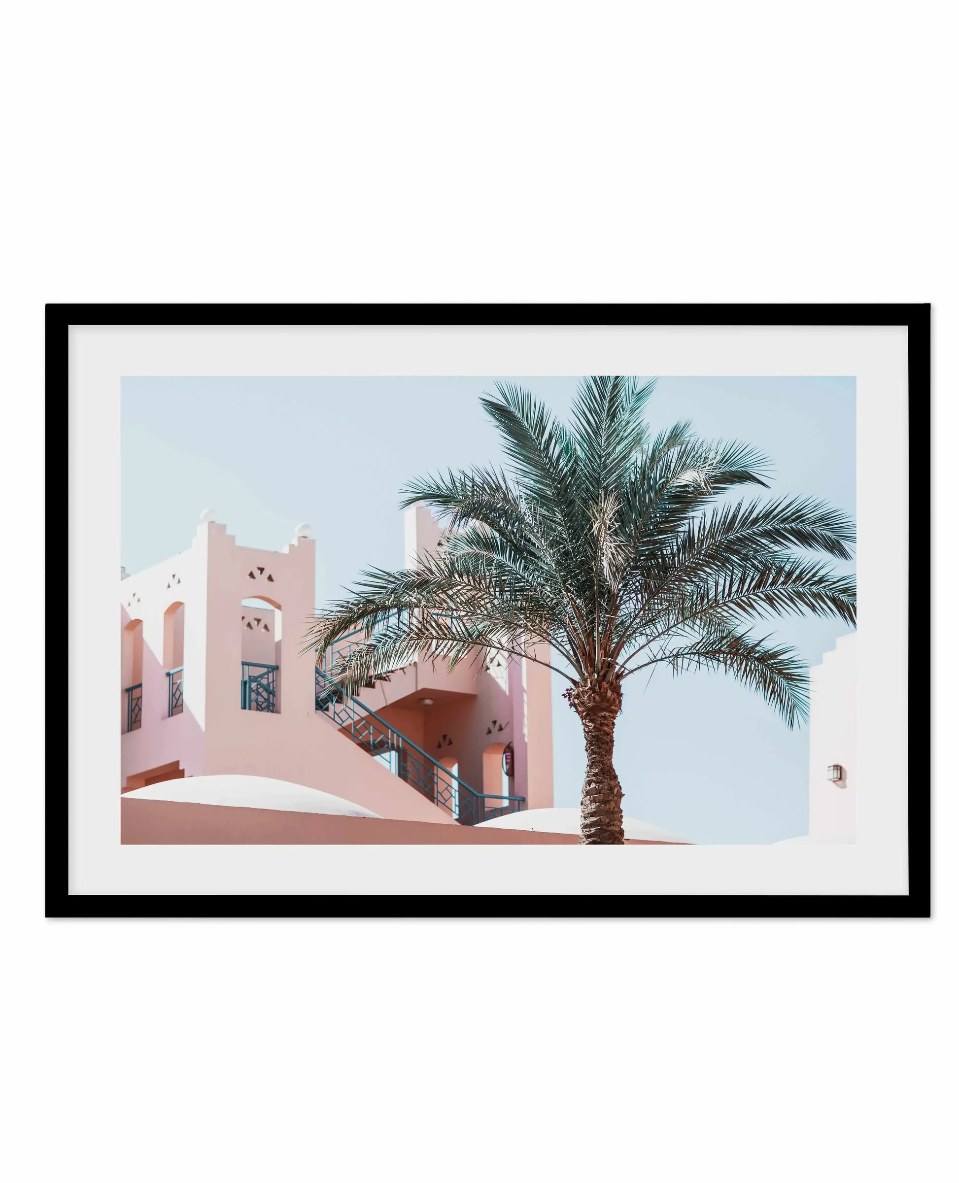 Moroccan Hideaway | LS Art Print-Shop Australian Art Prints Online with Olive et Oriel - Our collection of Moroccan art prints offer unique wall art including moroccan arches and pink morocco doors of marrakech - this collection will add soft feminine colour to your walls and some may say bohemian style. These traditional morocco landscape photography includes desert scenes of palm trees and camel art prints - there is art on canvas and extra large wall art with fast, free shipping across Austra
