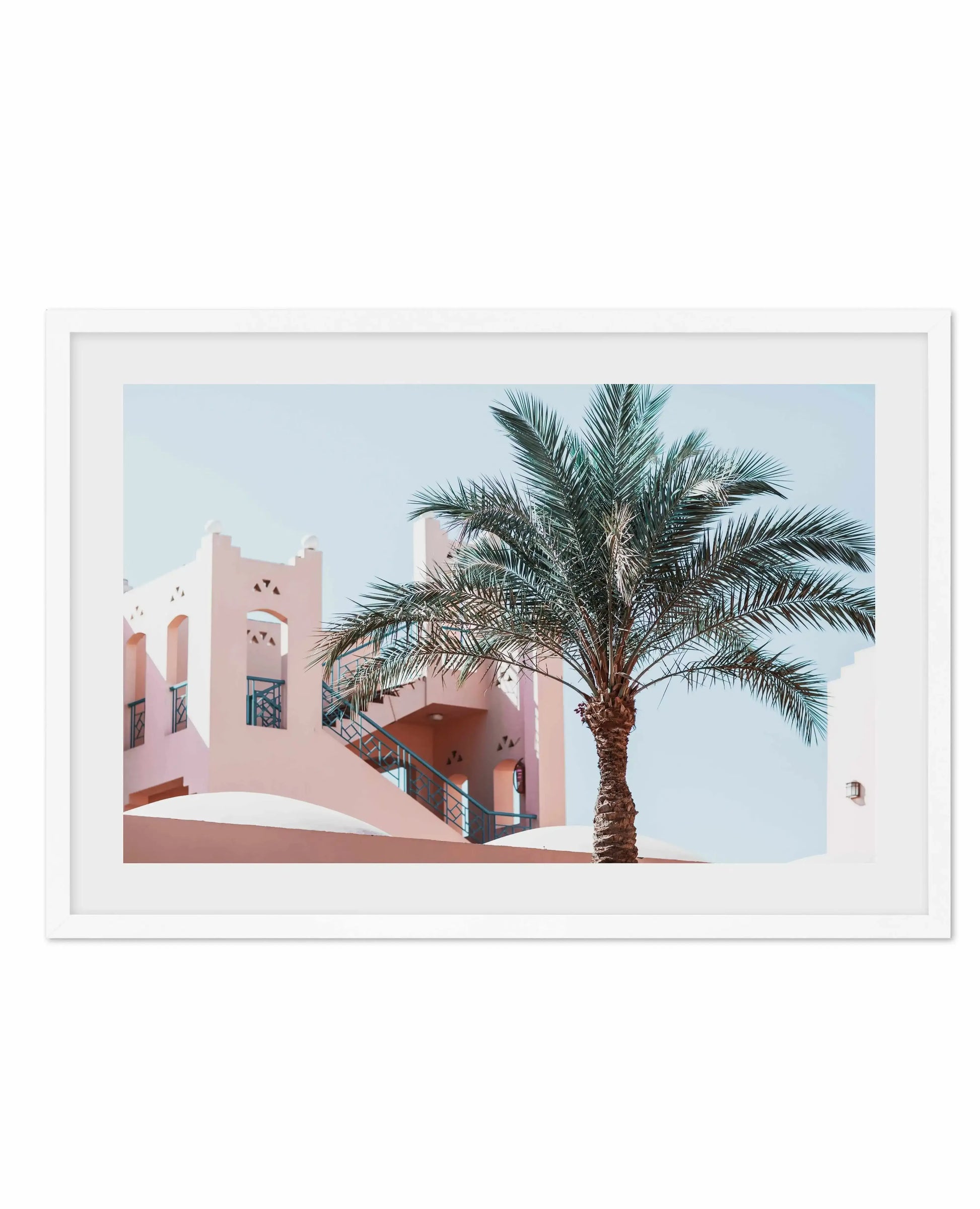 Moroccan Hideaway | LS Art Print-Shop Australian Art Prints Online with Olive et Oriel - Our collection of Moroccan art prints offer unique wall art including moroccan arches and pink morocco doors of marrakech - this collection will add soft feminine colour to your walls and some may say bohemian style. These traditional morocco landscape photography includes desert scenes of palm trees and camel art prints - there is art on canvas and extra large wall art with fast, free shipping across Austra
