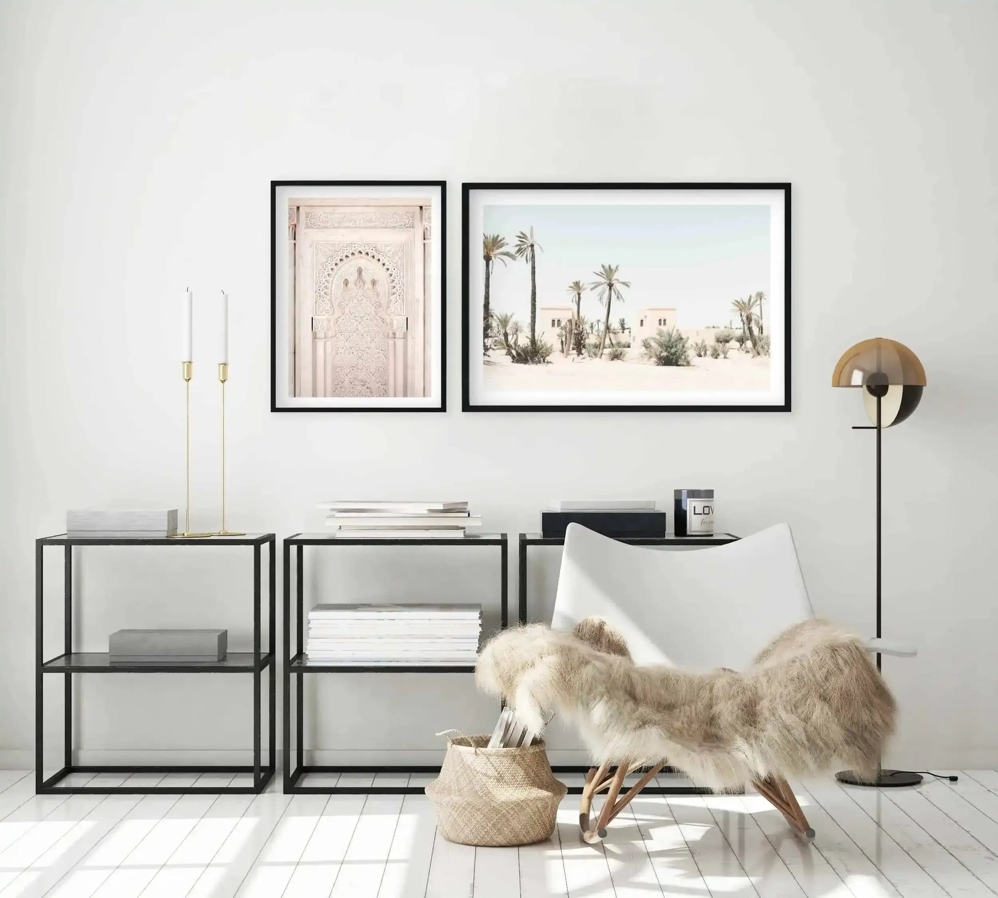 Moroccan Mirage | LS Art Print-Shop Australian Art Prints Online with Olive et Oriel - Our collection of Moroccan art prints offer unique wall art including moroccan arches and pink morocco doors of marrakech - this collection will add soft feminine colour to your walls and some may say bohemian style. These traditional morocco landscape photography includes desert scenes of palm trees and camel art prints - there is art on canvas and extra large wall art with fast, free shipping across Australi