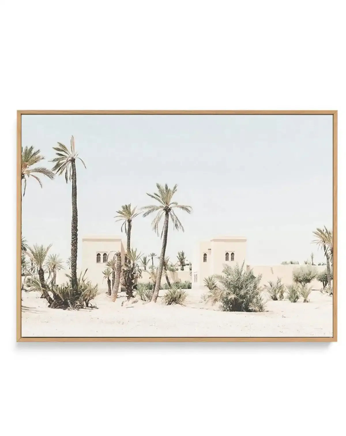 Moroccan Mirage | LS | Framed Canvas-Shop Australian Art Prints Online with Olive et Oriel - Our collection of Moroccan art prints offer unique wall art including moroccan arches and pink morocco doors of marrakech - this collection will add soft feminine colour to your walls and some may say bohemian style. These traditional morocco landscape photography includes desert scenes of palm trees and camel art prints - there is art on canvas and extra large wall art with fast, free shipping across Au