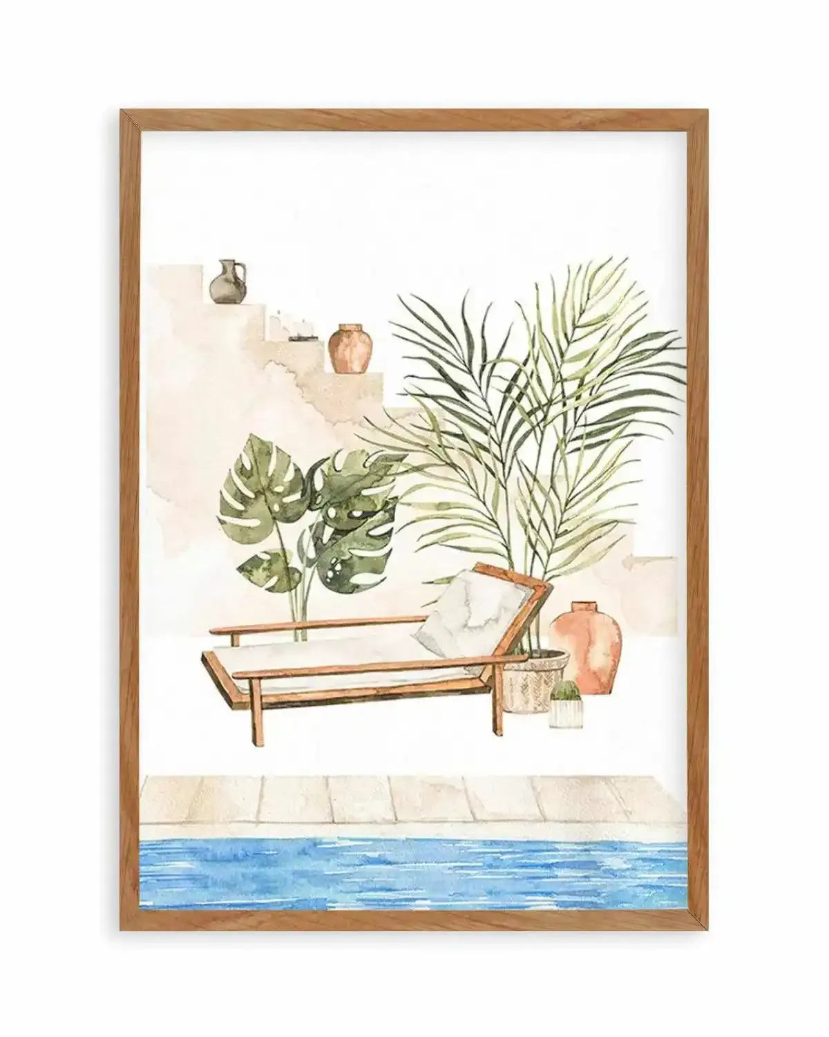 Moroccan Pool Art Print from Olive et Oriel where you can shop wallpaper and artworks online