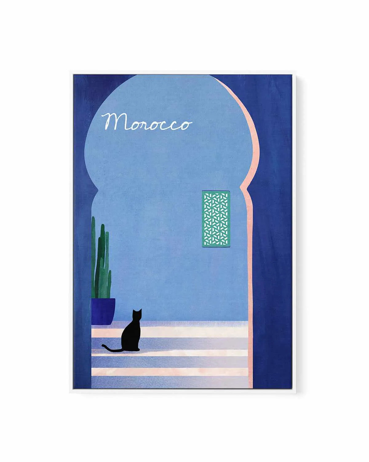 Morocco, Cat by Henry Rivers | Framed Canvas Art Print from Olive et Oriel where you can shop wallpaper and artworks online