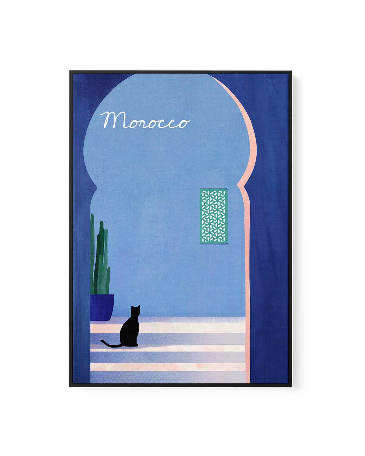 Morocco, Cat by Henry Rivers | Framed Canvas Art Print