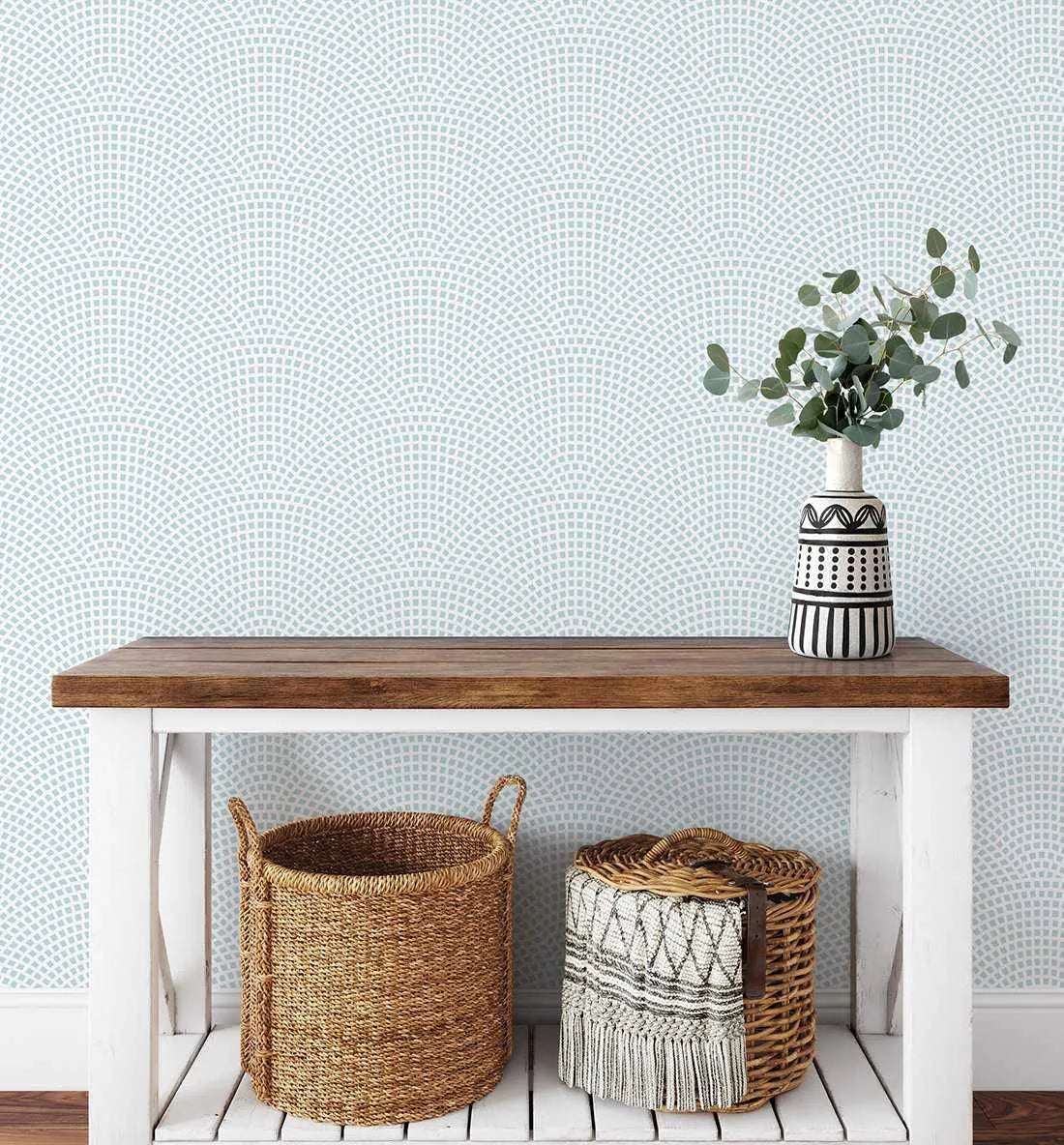 Mosaic Arches Wallpaper | 3 Colour Options-Shop Australian Art Prints Online with Olive et Oriel - Our collection of Moroccan art prints offer unique wall art including moroccan arches and pink morocco doors of marrakech - this collection will add soft feminine colour to your walls and some may say bohemian style. These traditional morocco landscape photography includes desert scenes of palm trees and camel art prints - there is art on canvas and extra large wall art with fast, free shipping acr