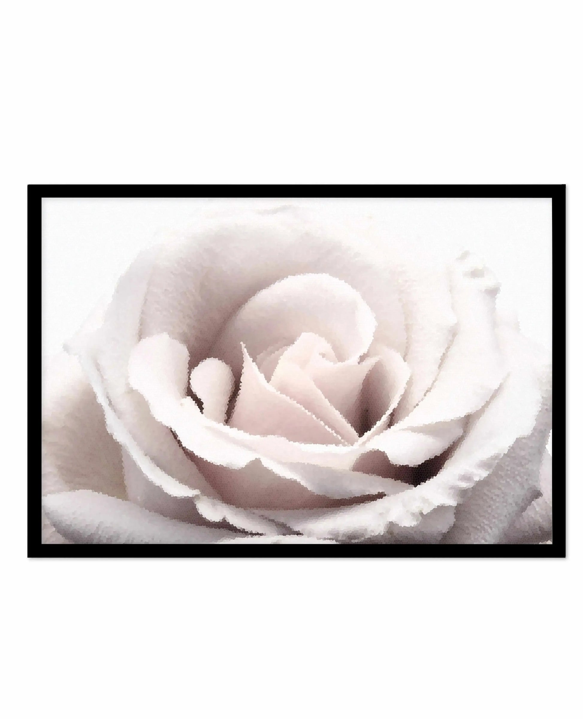 Mosaic Rose Art Print-PRINT-Olive et Oriel-Olive et Oriel-A5 | 5.8" x 8.3" | 14.8 x 21cm-Black-With White Border-Buy-Australian-Art-Prints-Online-with-Olive-et-Oriel-Your-Artwork-Specialists-Austrailia-Decorate-With-Coastal-Photo-Wall-Art-Prints-From-Our-Beach-House-Artwork-Collection-Fine-Poster-and-Framed-Artwork